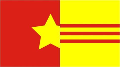 south vietnam vs north vietnam flag